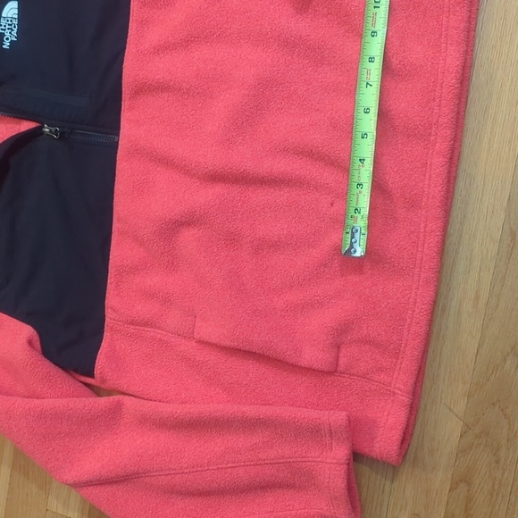 The North Face men's L Large 1/4 zip fleece red + black - Picture 4 of 10